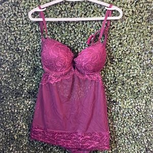 Plum babydoll top